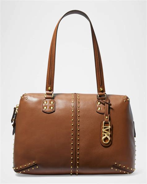 michael kors book bag with studs|Michael Kors uptown astor bag.